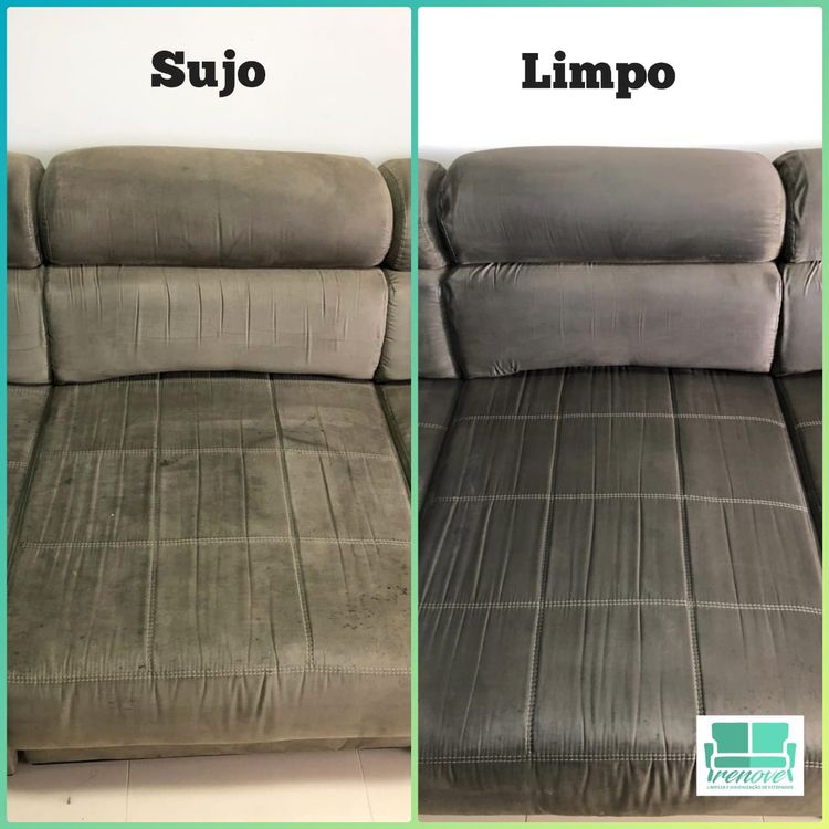 Antes e Depois de vários de nossos serviços de limpeza de estofados